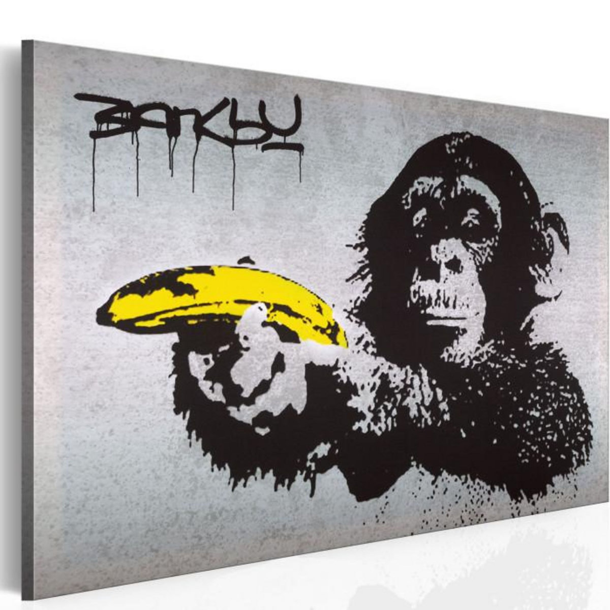 Paris Prix Tableau  Arrête Ou le Singe Va Tirer! - Banksy