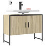 Voir la diapositive 1 : VIDAXL Armoire lavabo de salle de bain chene sonoma bois d'ingenierie