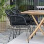 Voir la diapositive 4 : HOUSE NORDIC 2 fauteuils de jardin noirs TRIESTE