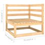 Voir la diapositive 6 : VIDAXL Canape 4 places de jardin avec coussins Bois de pin massif