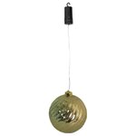 LUXFORM Luxform Lampe suspendue a LED a piles Ball Swirl Dore
