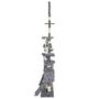 Voir la diapositive 4 : VIDAXL Arbre a chat et griffoirs 230-250 cm Empreintes de pattes Gris