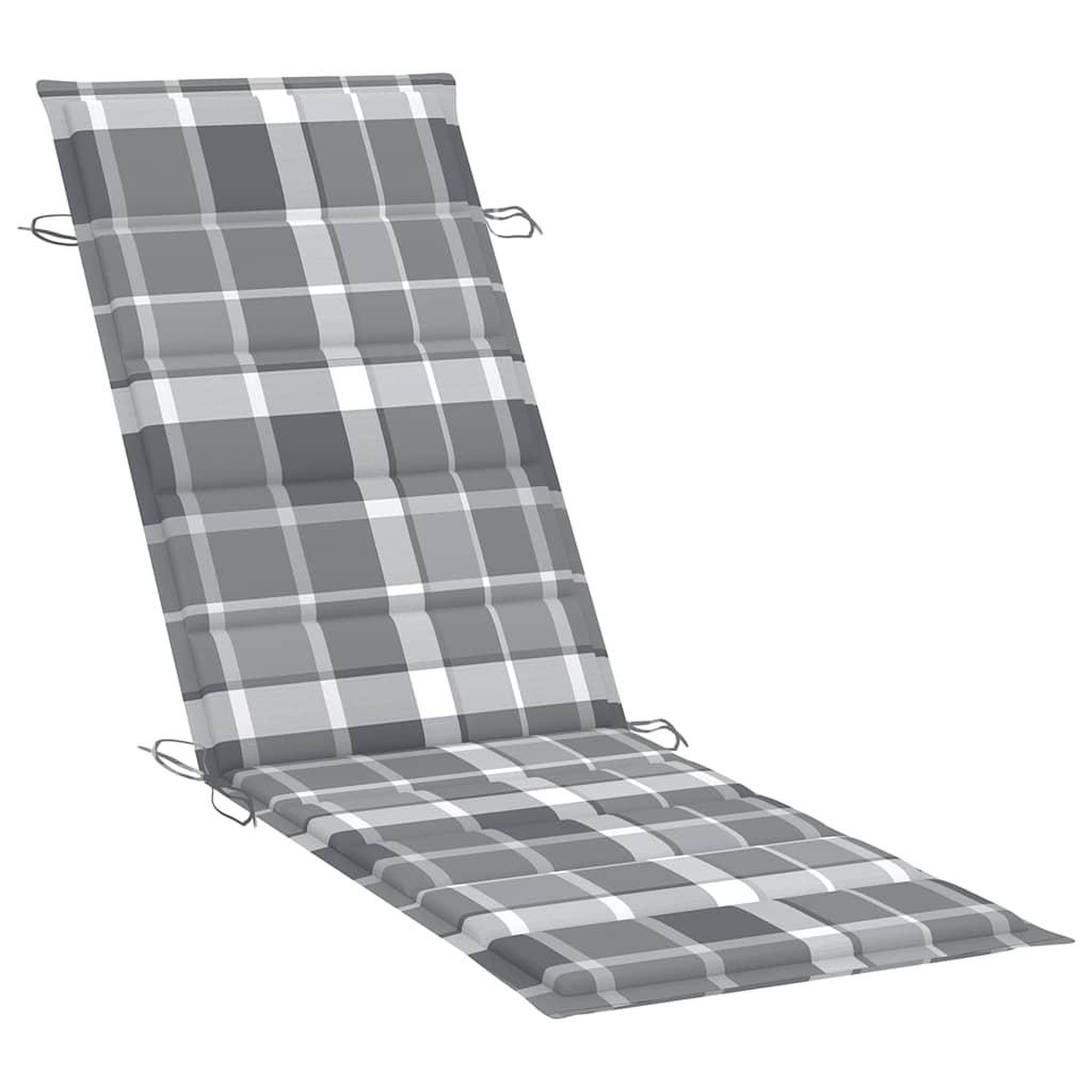 Voir la diapositive 5 : VIDAXL Chaise longue de jardin avec table et coussin Bois d'acacia