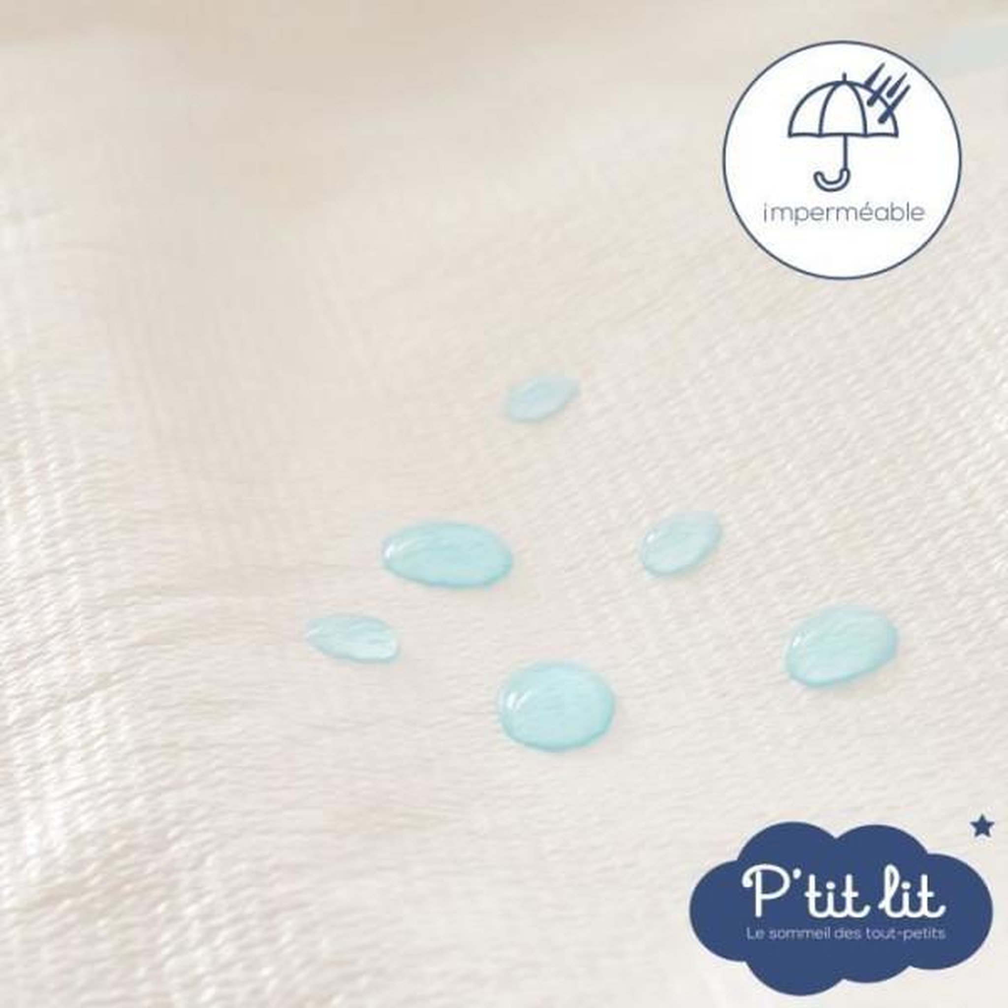 Voir la diapositive 3 : P'TIT LIT Lot de 2 Proteges Matelas Bébé Anti Acariens - 60x120 cm - Alese Imperméable - Bouclette 100% coton - Absorbant