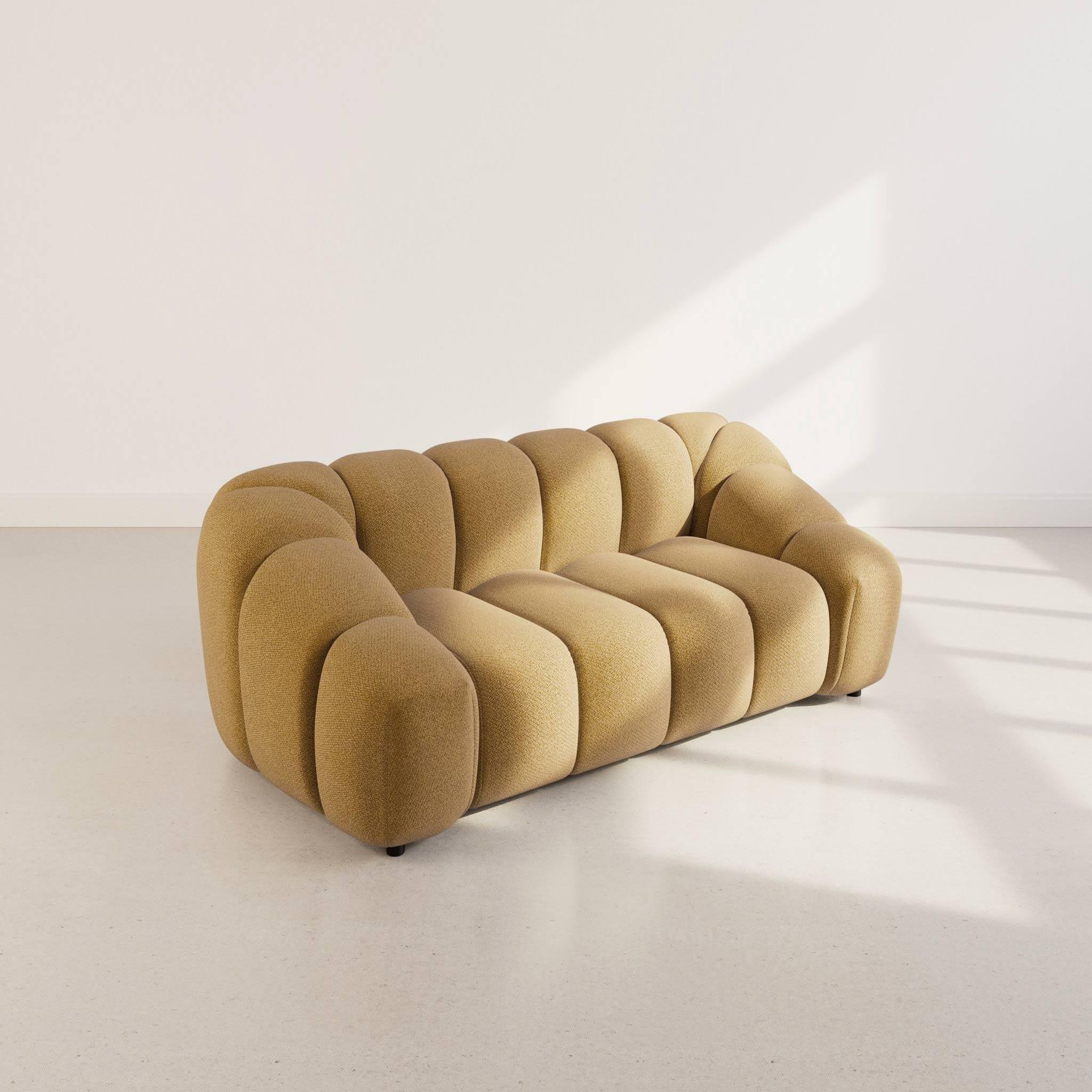 Voir la diapositive 3 : LISA DESIGN Ava - canapé 3 places en velours texturé