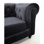 Voir la diapositive 3 : Paris Prix Fauteuil Design Velours  Chesterfield  111cm Noir