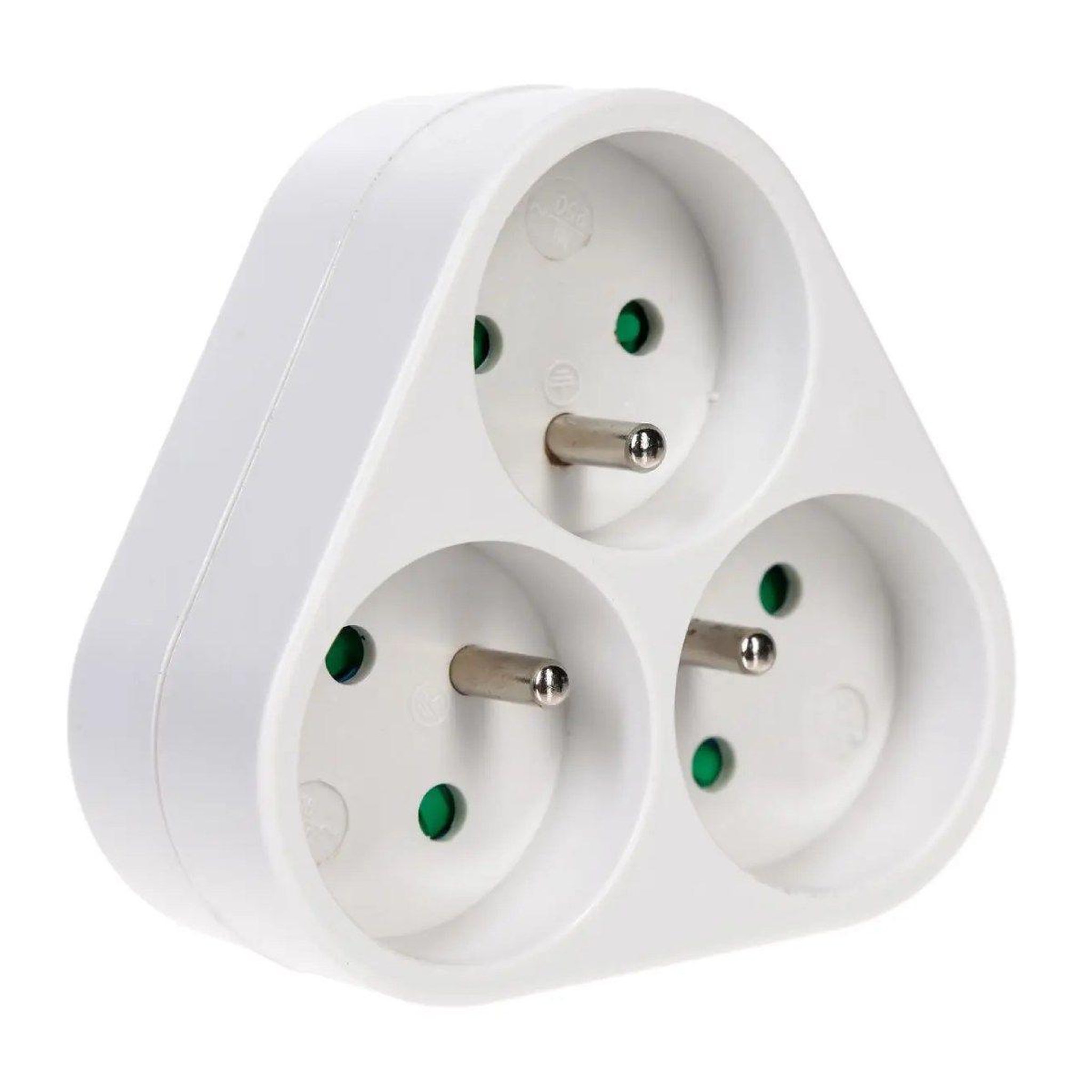 SMART SYSTEM Bloc multiprise mural  3 prises  9cm blanc