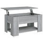 Voir la diapositive 2 : VIDAXL Table basse Sonoma gris 79x49x41 cm Bois d'ingenierie