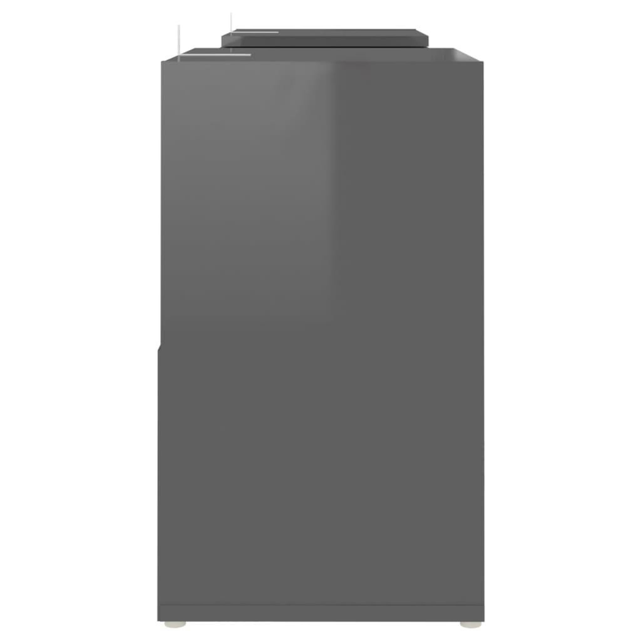 Voir la diapositive 4 : VIDAXL Meuble TV Gris brillant 104x30x52 cm Bois d'ingenierie