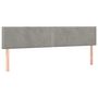 Voir la diapositive 4 : VIDAXL Tete de lit a LED Gris clair 160x5x78/88 cm Velours