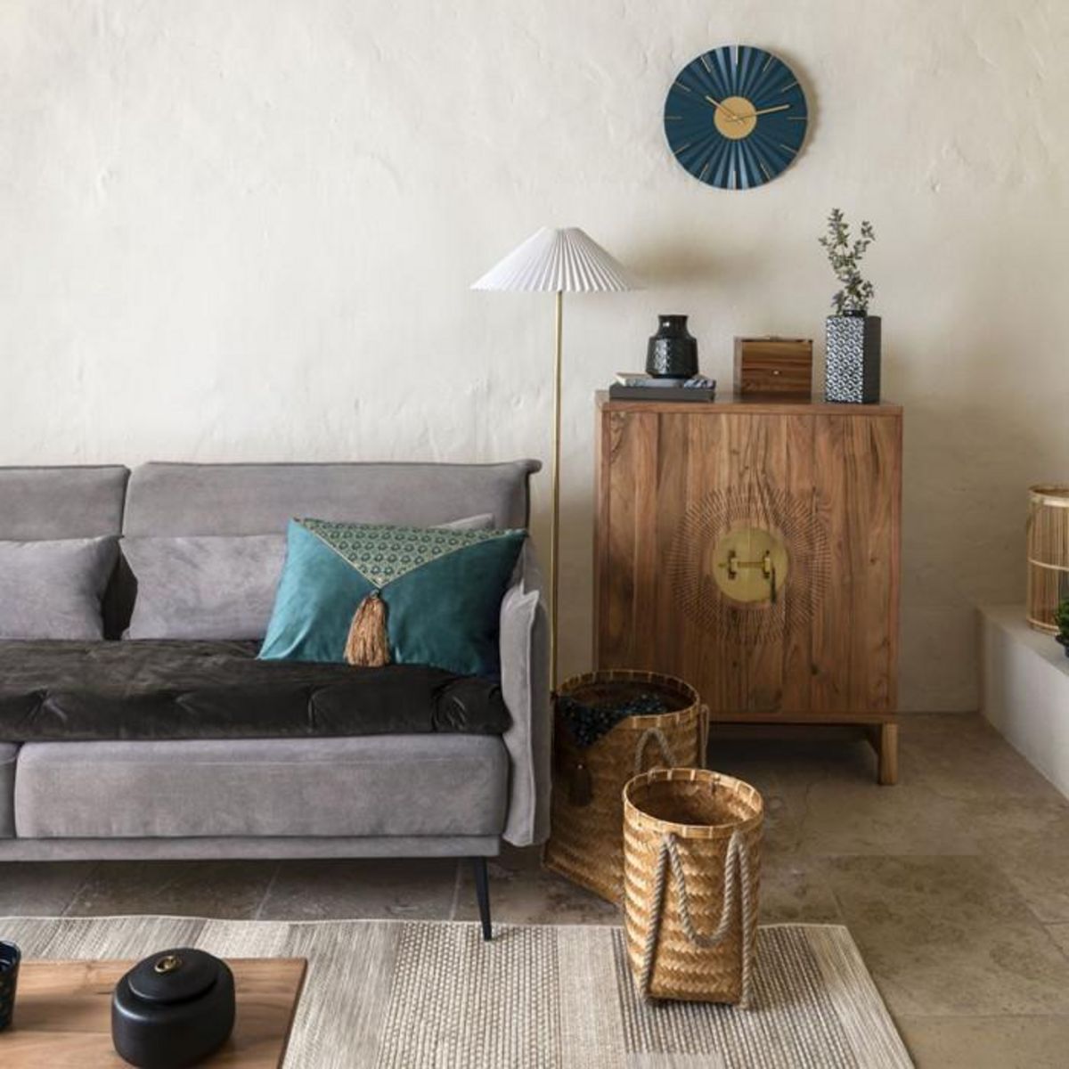 ATMOSPHERA Buffet 2 Portes en Bois  Jiling  101cm Marron