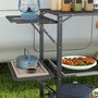 Voir la diapositive 4 : OUTSUNNY Rangement cuisine de camping pliable 2 étagères 4 tablettes plateau sac acier alu