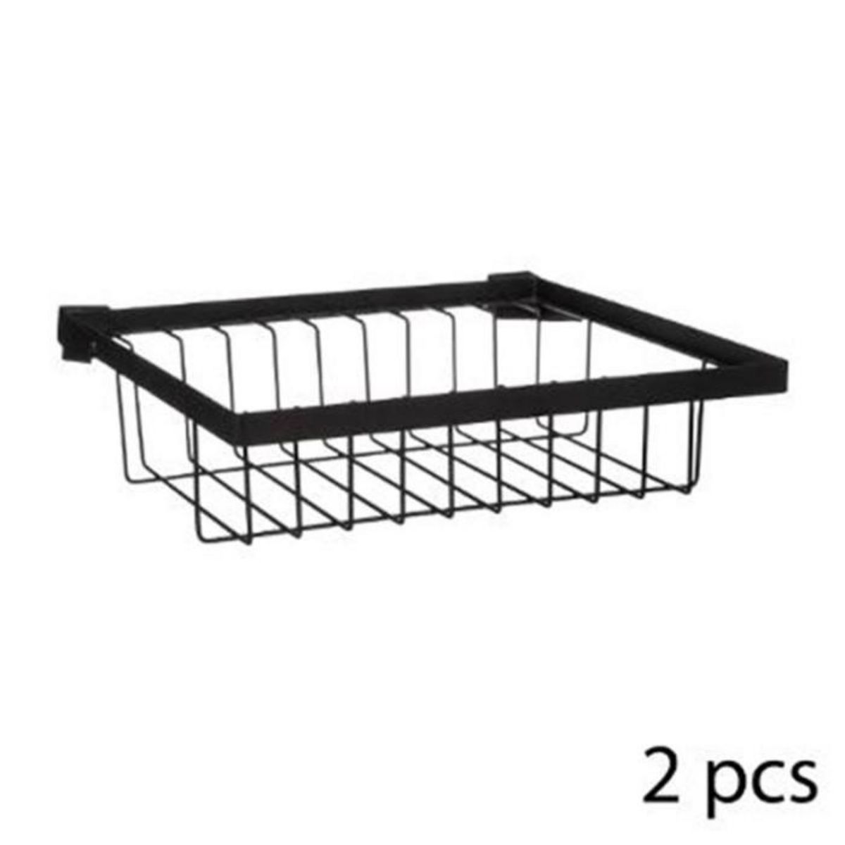 FIVE Organisateur d'évier avec égouttoir sur 2 niveaux en Fer - Noir