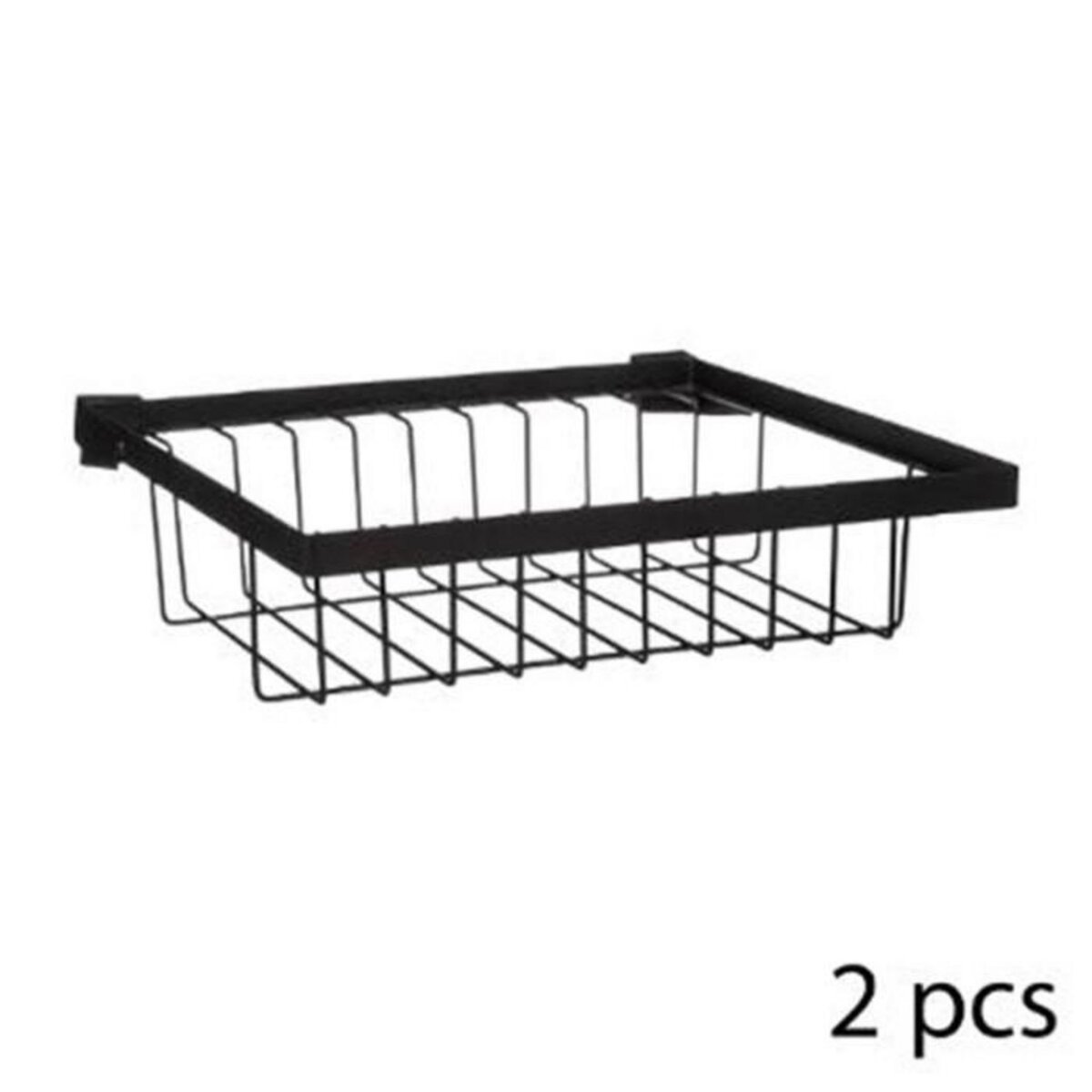 FIVE Organisateur d'évier avec égouttoir sur 2 niveaux en Fer - Noir