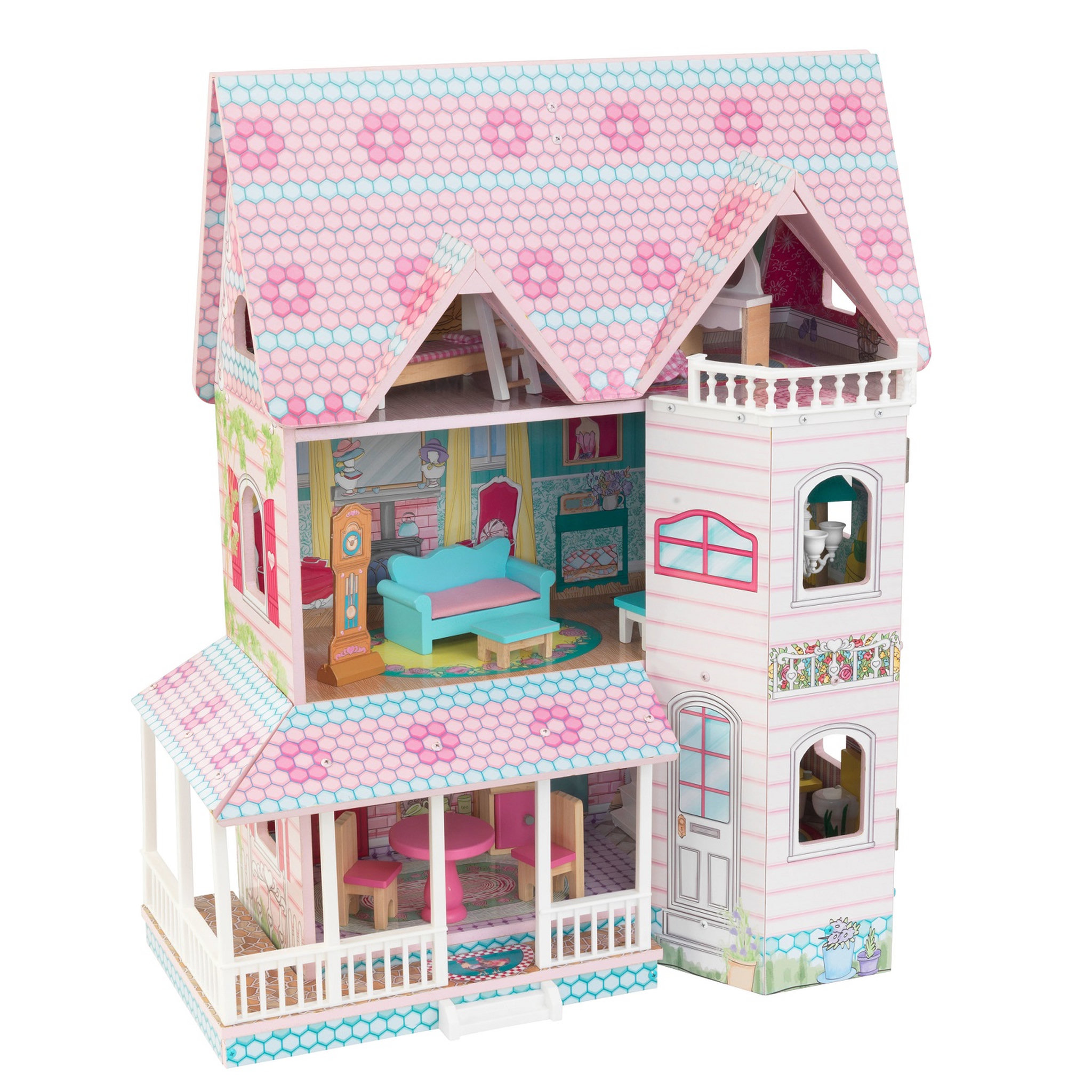 Voir la diapositive 1 : Kidkraft Maison de poupée en bois Abbey Manor