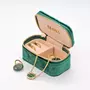SLOYA Mini boîte à bijoux velours vert emeraude