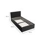 Voir la diapositive 3 : Lit coffre 90x190cm sommier inclus avec tête de lit WILLOW