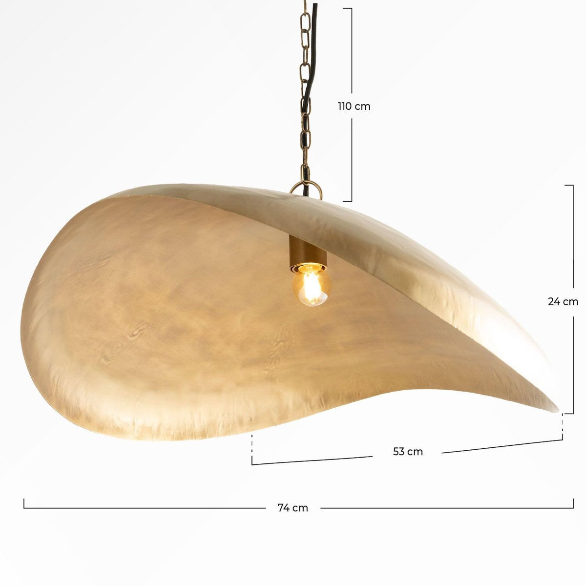 Rendez vous déco Suspension en métal doré 74 cm-Pacha
