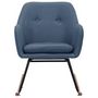 Voir la diapositive 3 : VIDAXL Chaise à bascule Bleu Tissu