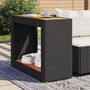 Voir la diapositive 3 : VIDAXL Table d appoint de jardin dessus en bois noir 100x40x75 cm