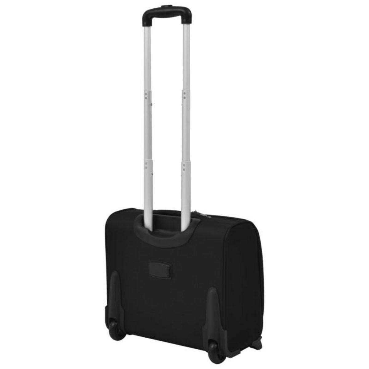 VIDAXL Valise de pilote Noir