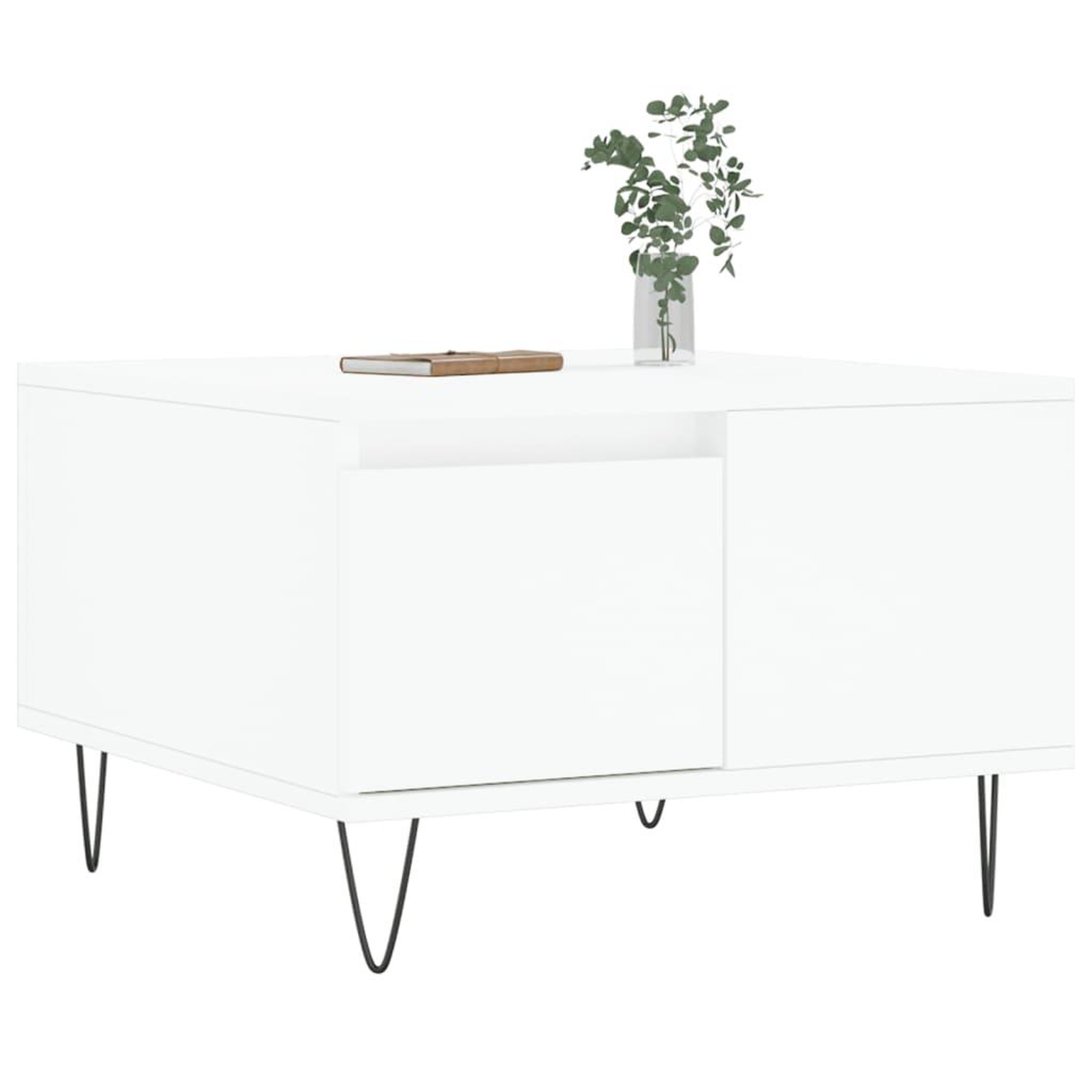 Voir la diapositive 3 : VIDAXL Table basse blanc 55x55x36,5 cm bois d'ingenierie