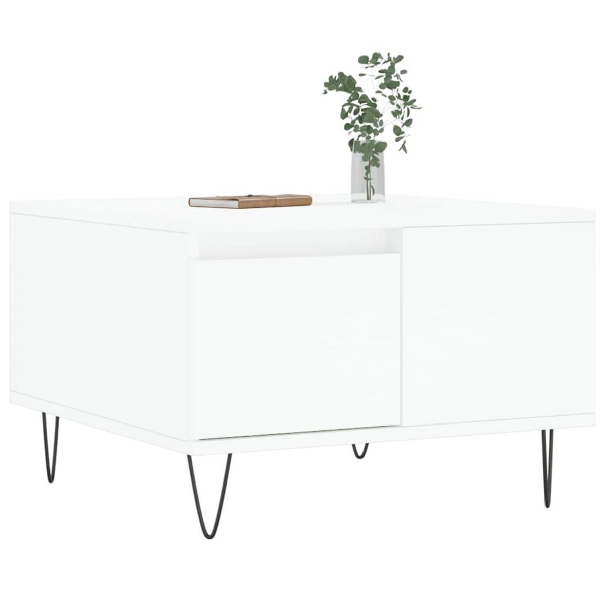 VIDAXL Table basse blanc 55x55x36,5 cm bois d'ingenierie