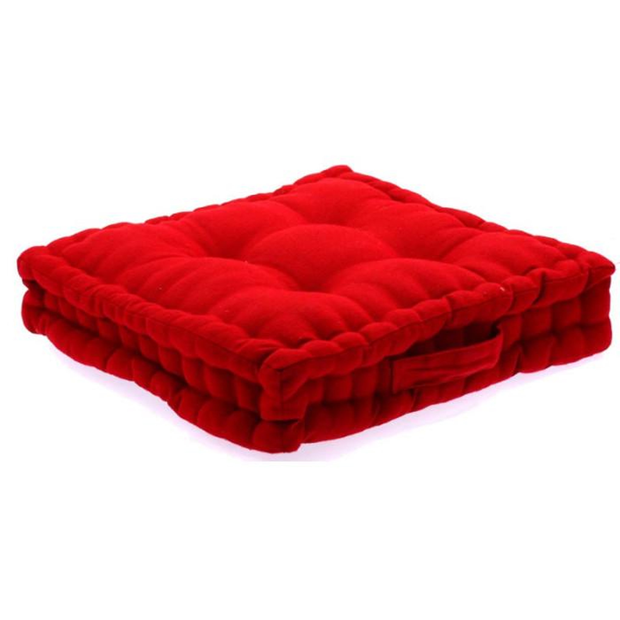Voir la diapositive 2 : ATMOSPHERA Coussin de Sol  Dorian  40x40cm Rouge