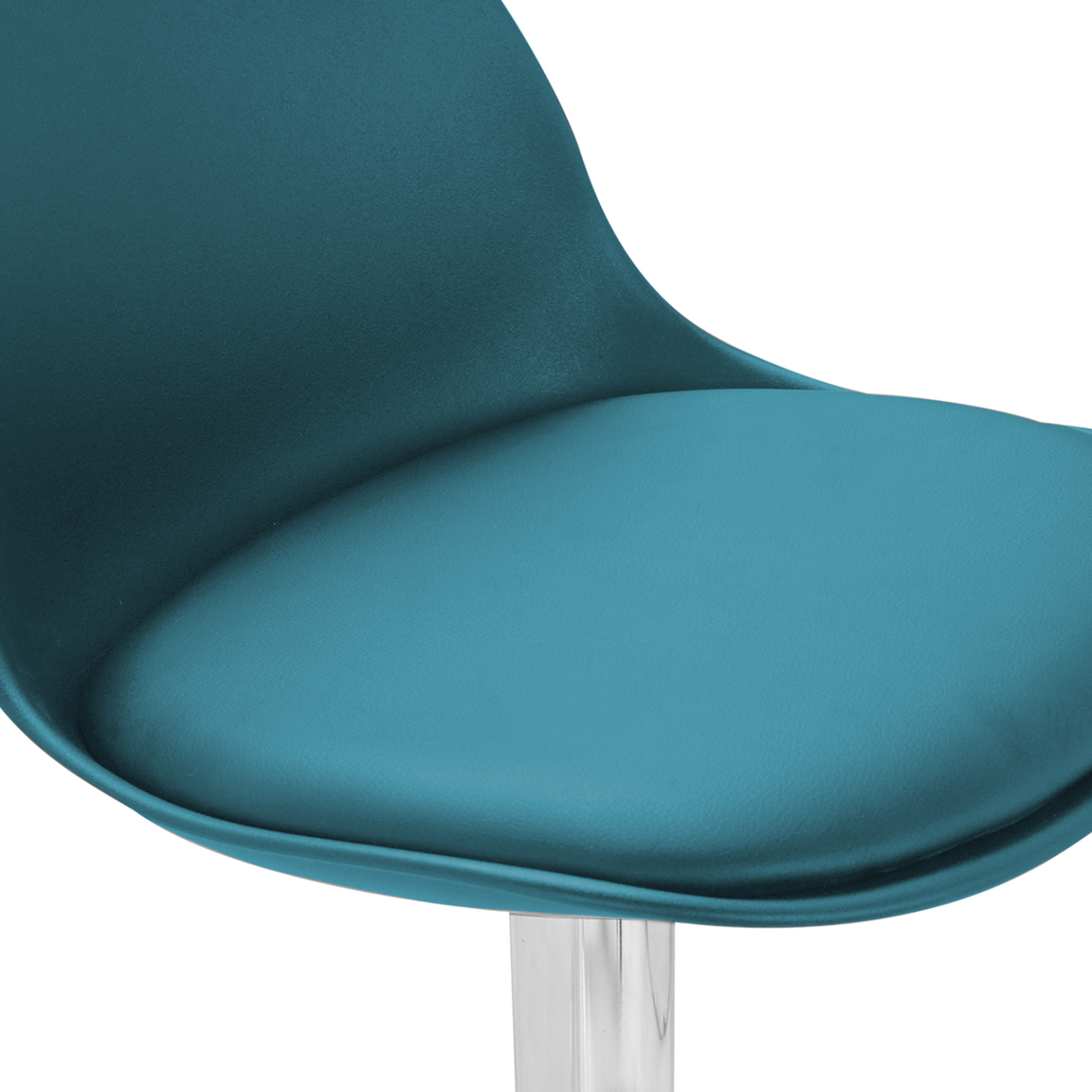 Voir la diapositive 6 : ID MARKET Lot de 4 tabourets de bar karl design bleu canard