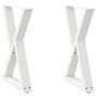 Voir la diapositive 2 : VIDAXL Pieds de table a manger 2pcs blanc 60x(72-73,3)cm acier