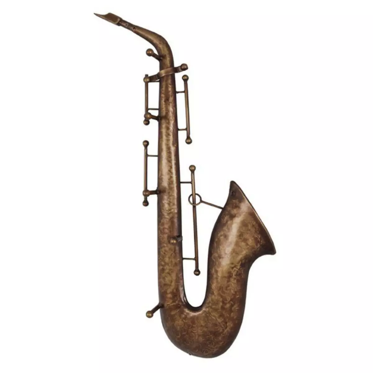 Paris Prix Patère Murale Vintage  Saxophone  69cm Marron