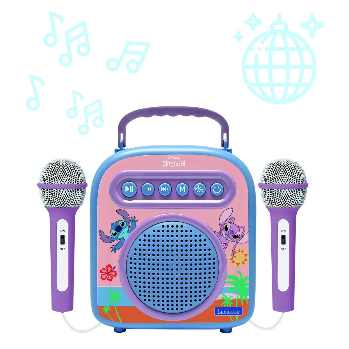 Lexibook Enceinte Bluetooth Stitch avec micros