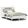 Voir la diapositive 2 : VIDAXL Lit bibliotheque sans matelas blanc 160x200 cm bois pin massif