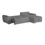 Voir la diapositive 4 : LOUNGITUDE Canapé d'angle droit 4 places convertible CASSANDRA avec coffre en tissu - Gris - L270 x P181 x H89cm - LOUNGITUDE