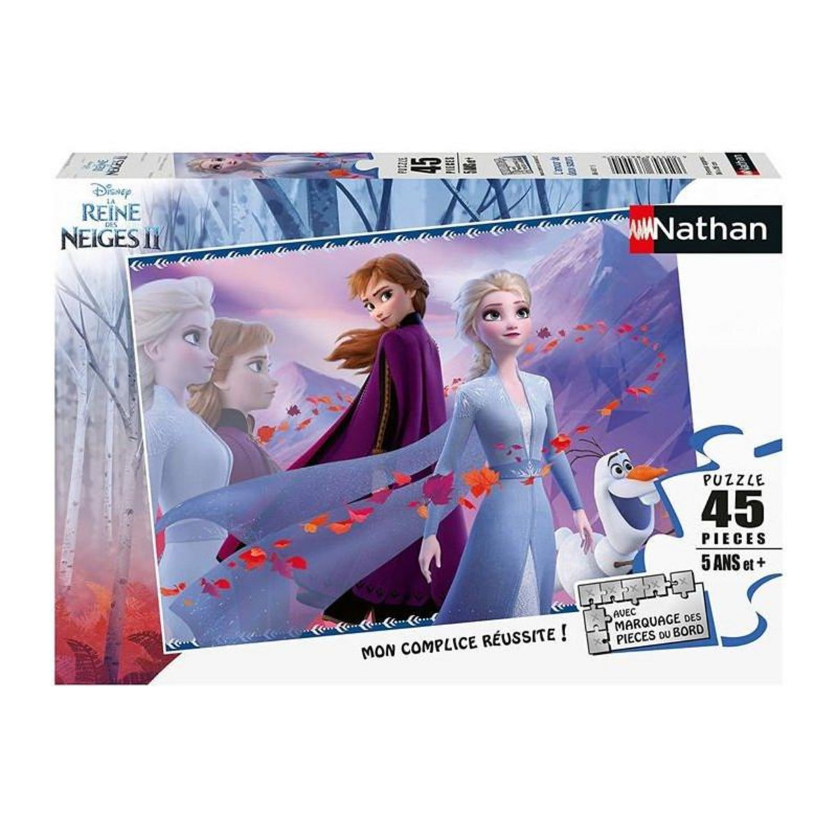 Nathan LA REINE DES NEIGES 2 Puzzle 45 pieces - L'amour de deux soeurs - Nathan - Puzzle Enfant + Poster - Des 5 ans