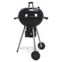 Voir la diapositive 2 : INTEC Barbecue à Charbon de Bois sur Trépied Ø57cm Grille Cuisson & Couvercle Thermostat Bac à cendres Barbecue rond 2 roues INTEC