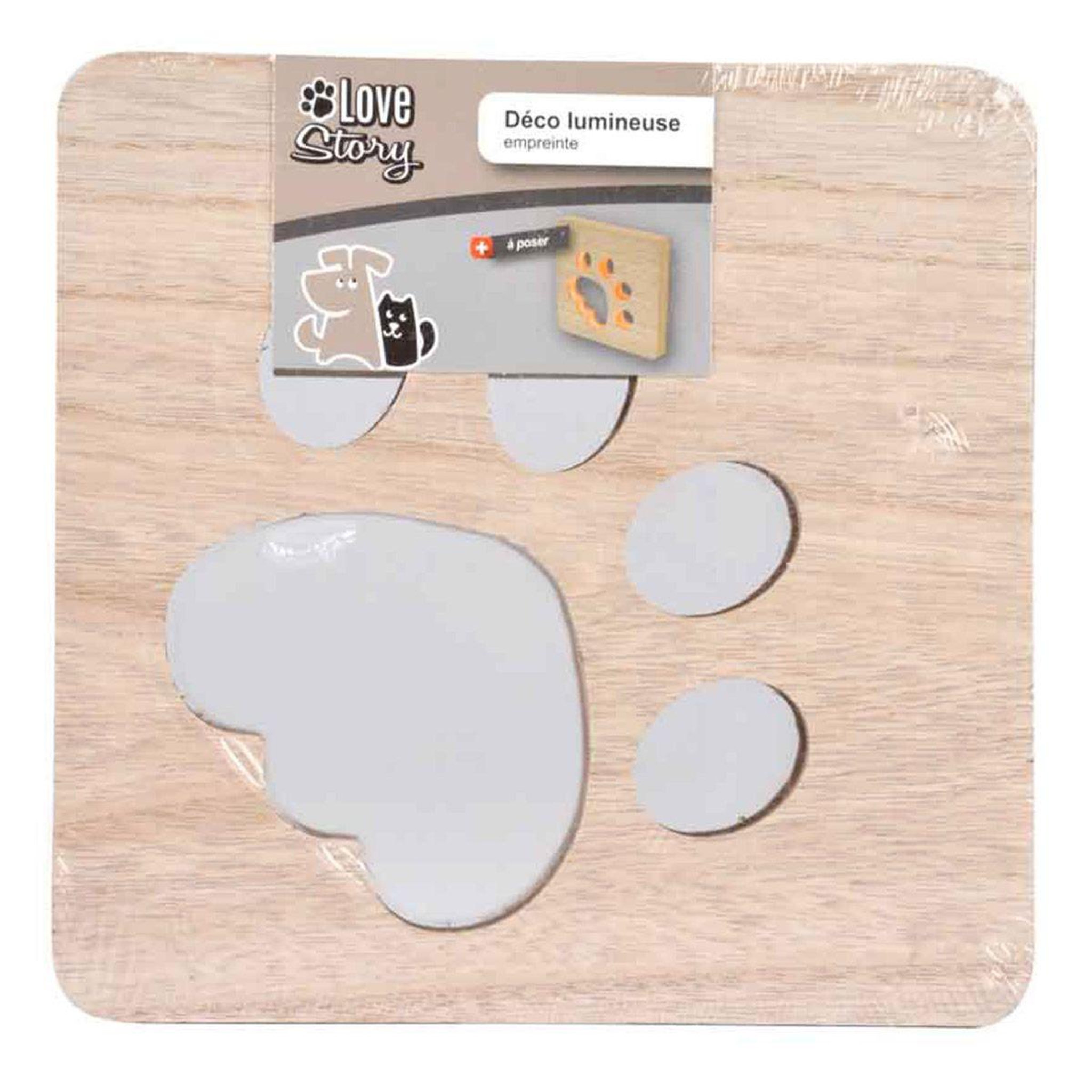 Voir la diapositive 2 : HOMEA Décoration lumineuse led  patte  19cm naturel