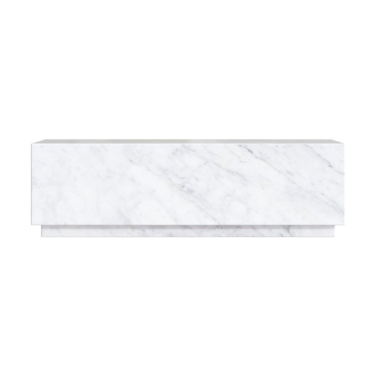Rendez vous déco Table basse rectangulaire en marbre blanc-Izaé