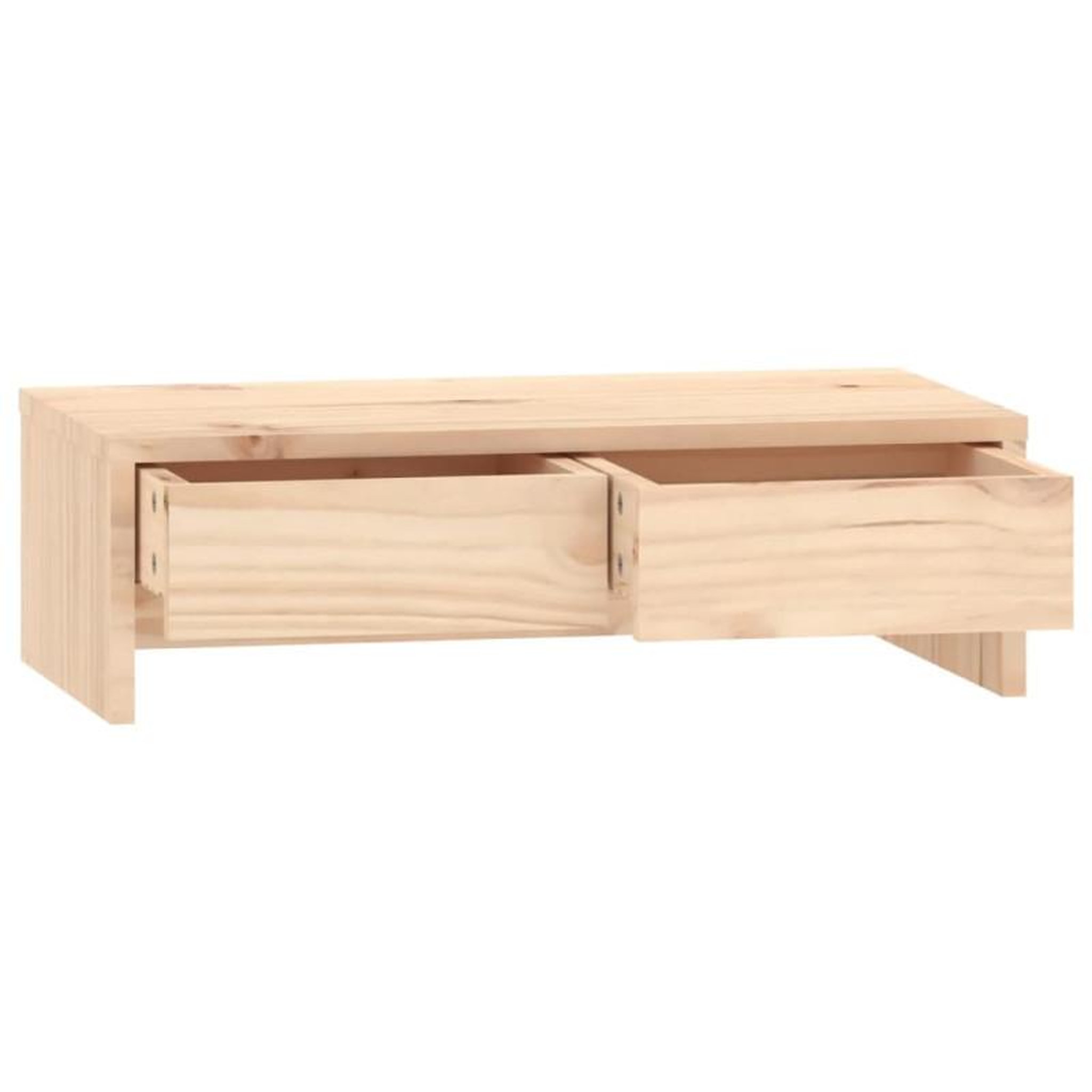 Voir la diapositive 6 : VIDAXL Support pour moniteur 50x27x15 cm Bois de pin solide