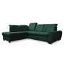Voir la diapositive 6 : BEST MOBILIER Paul - canapé d'angle gauche - 5 places - convertible avec coffre et têtières - en tissu