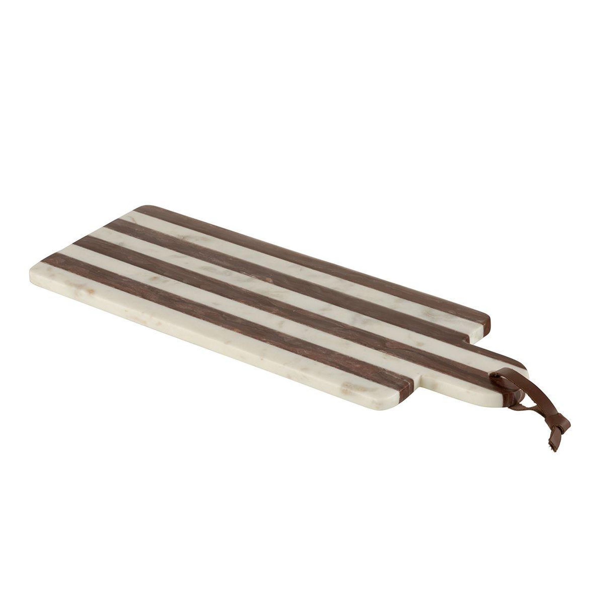 J-LINE Planche à Découper Marbre  Streepy  45cm Marron