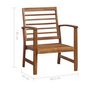 Voir la diapositive 6 : VIDAXL Salon de jardin 4 pcs Bois d'acacia solide