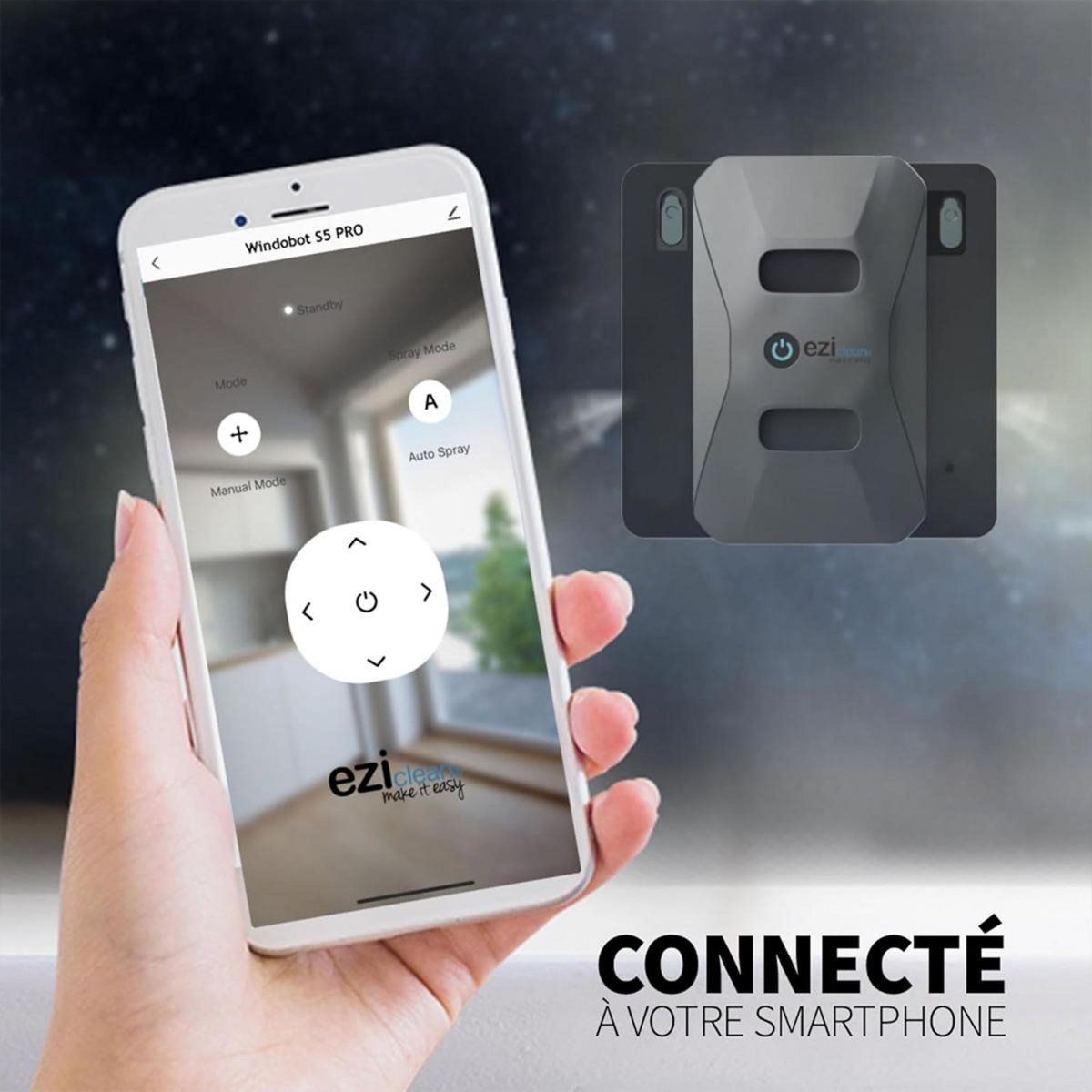 e.ziclean Robot lave vitre électrique 72w - windobots6ultra