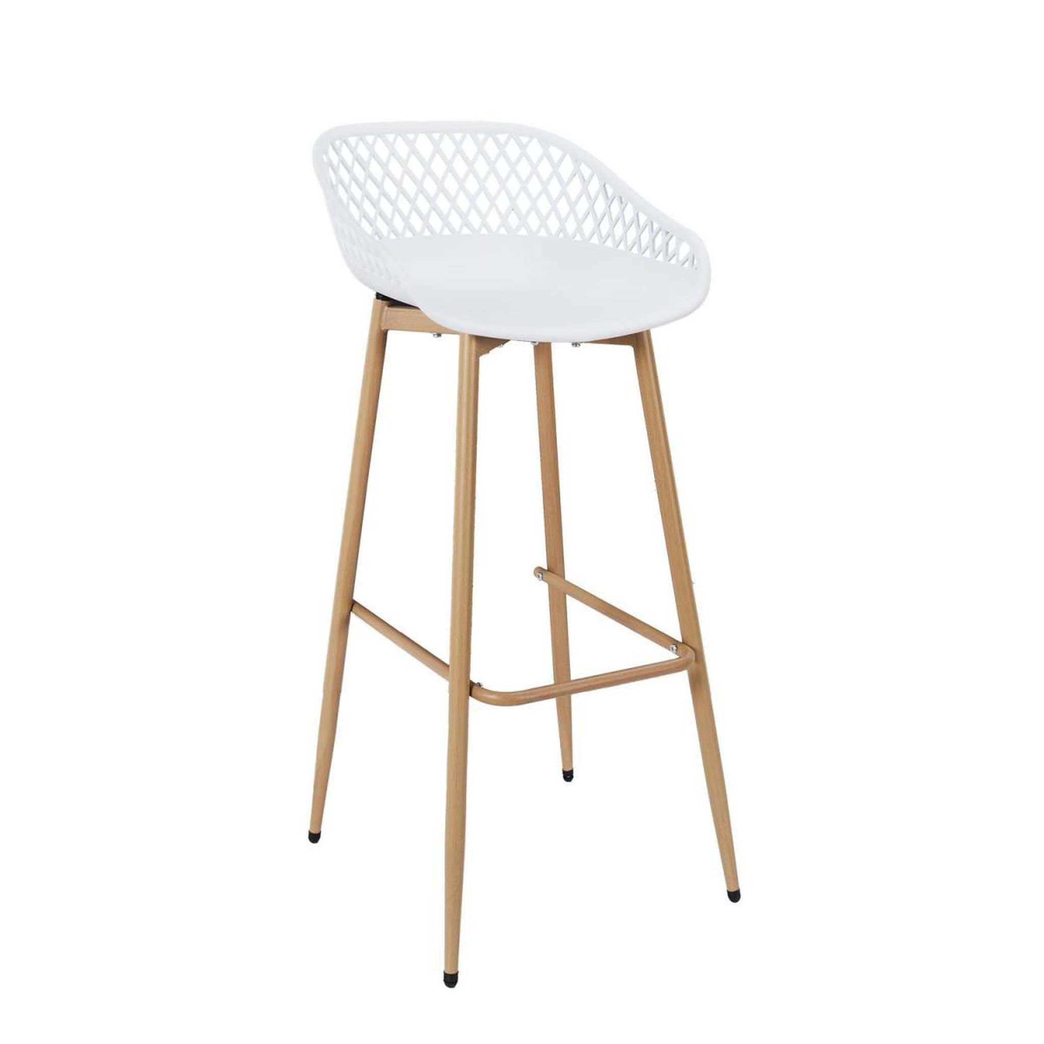Voir la diapositive 2 : The Home Deco Factory Lot de 2 tabourets de bar  malaga  88cm blanc