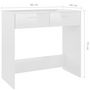 Voir la diapositive 6 : VIDAXL Bureau Blanc brillant 80x40x75 cm Agglomere