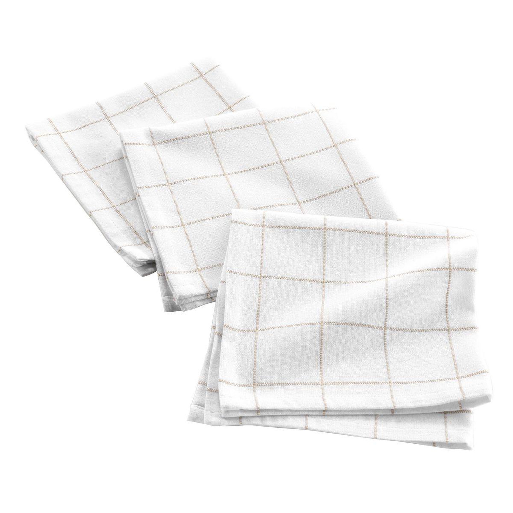 Douceur d'Intérieur Lot de 3 serviettes de table  axel  40x40cm naturel