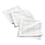 Paris Prix Lot de 3 Serviettes de Table  Axel  40x40cm Naturel