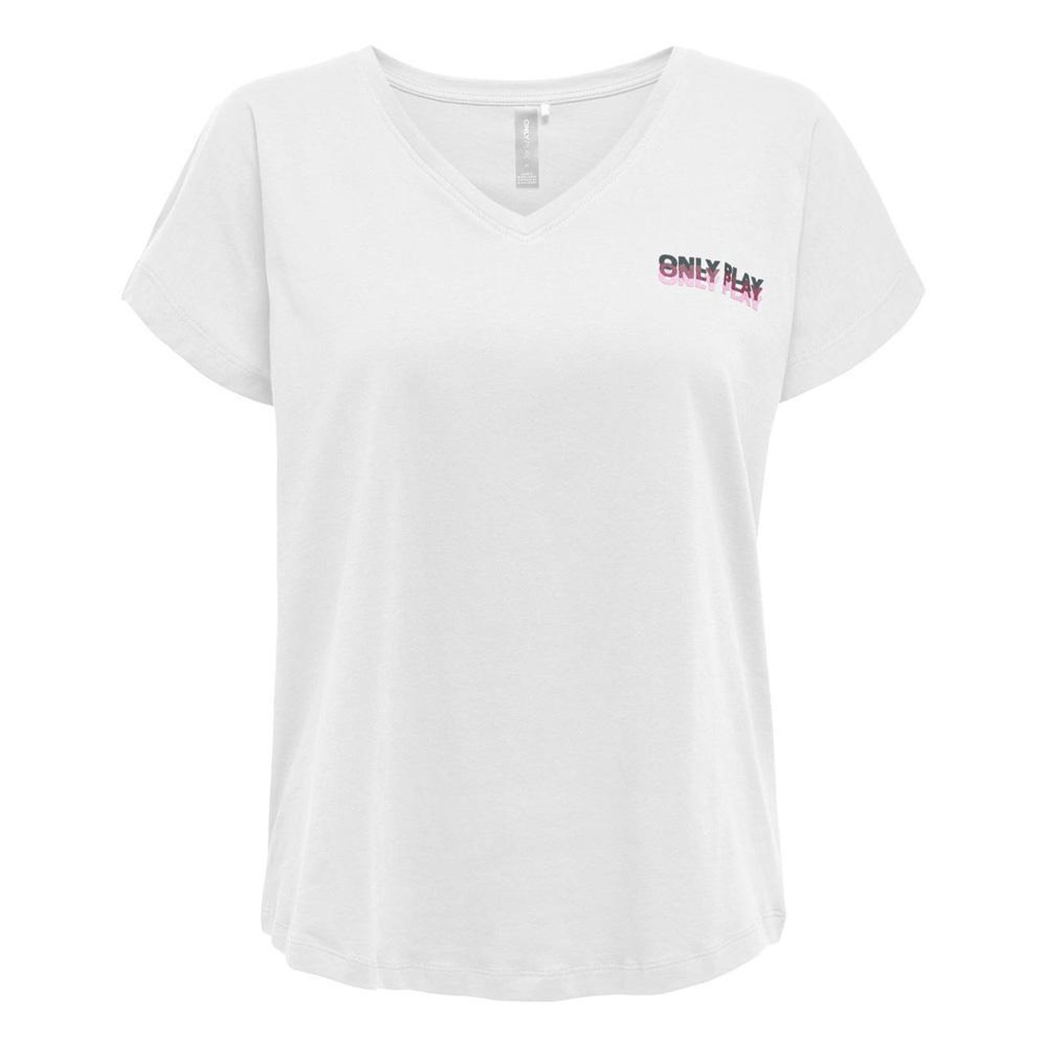 Only T-Shirt Blanc Femme ONLY Mally Life. Coloris disponibles : Blanc