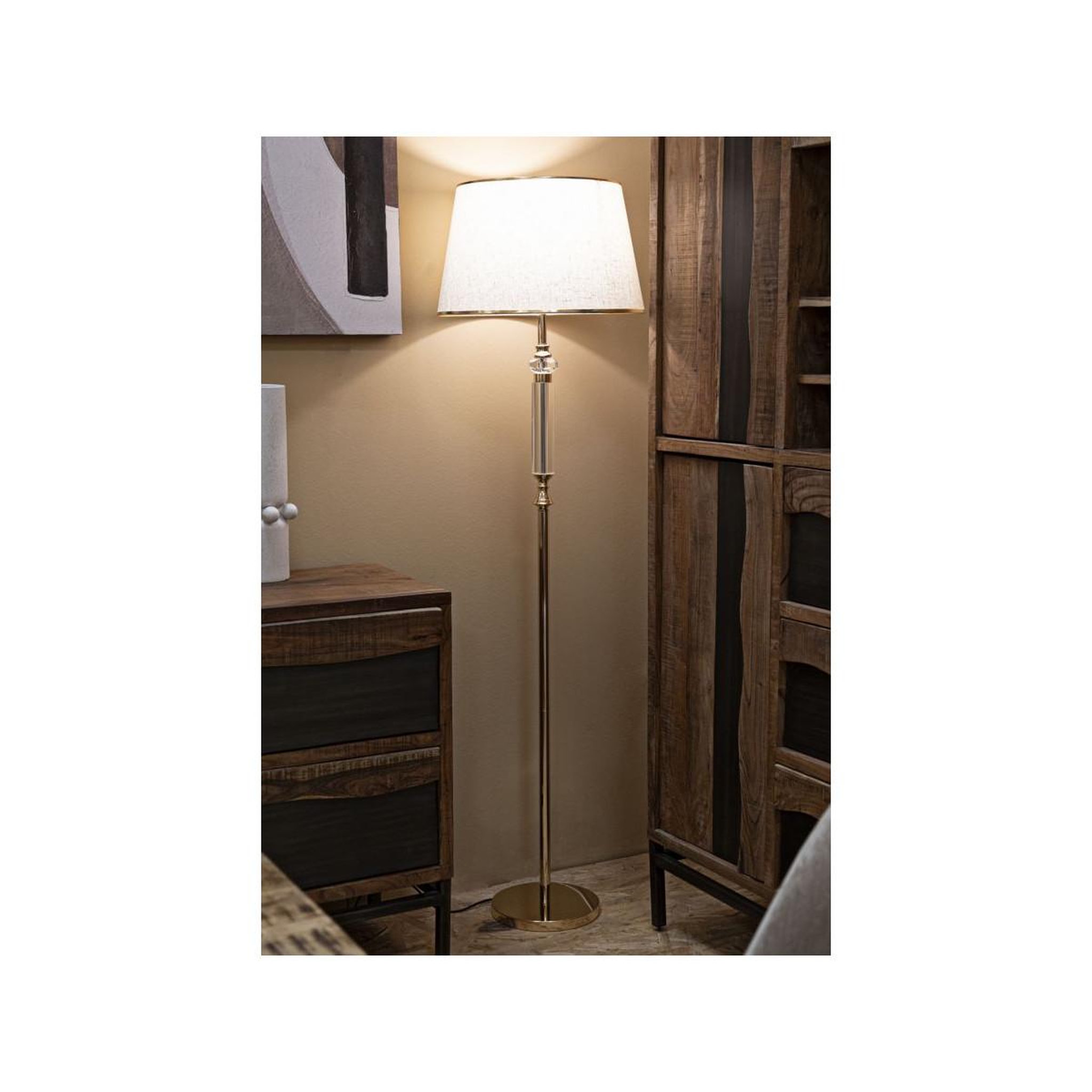 Voir la diapositive 5 : Paris Prix Lampadaire design en métal  praga  165cm or