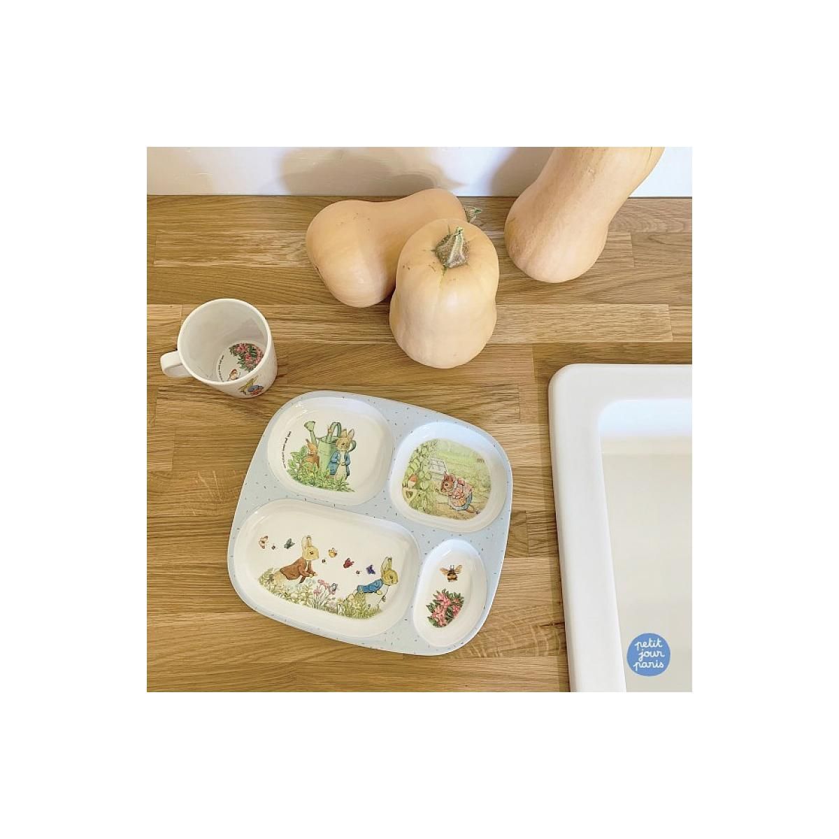 Petit Jour Plateau 4 compartiments Pierre Lapin